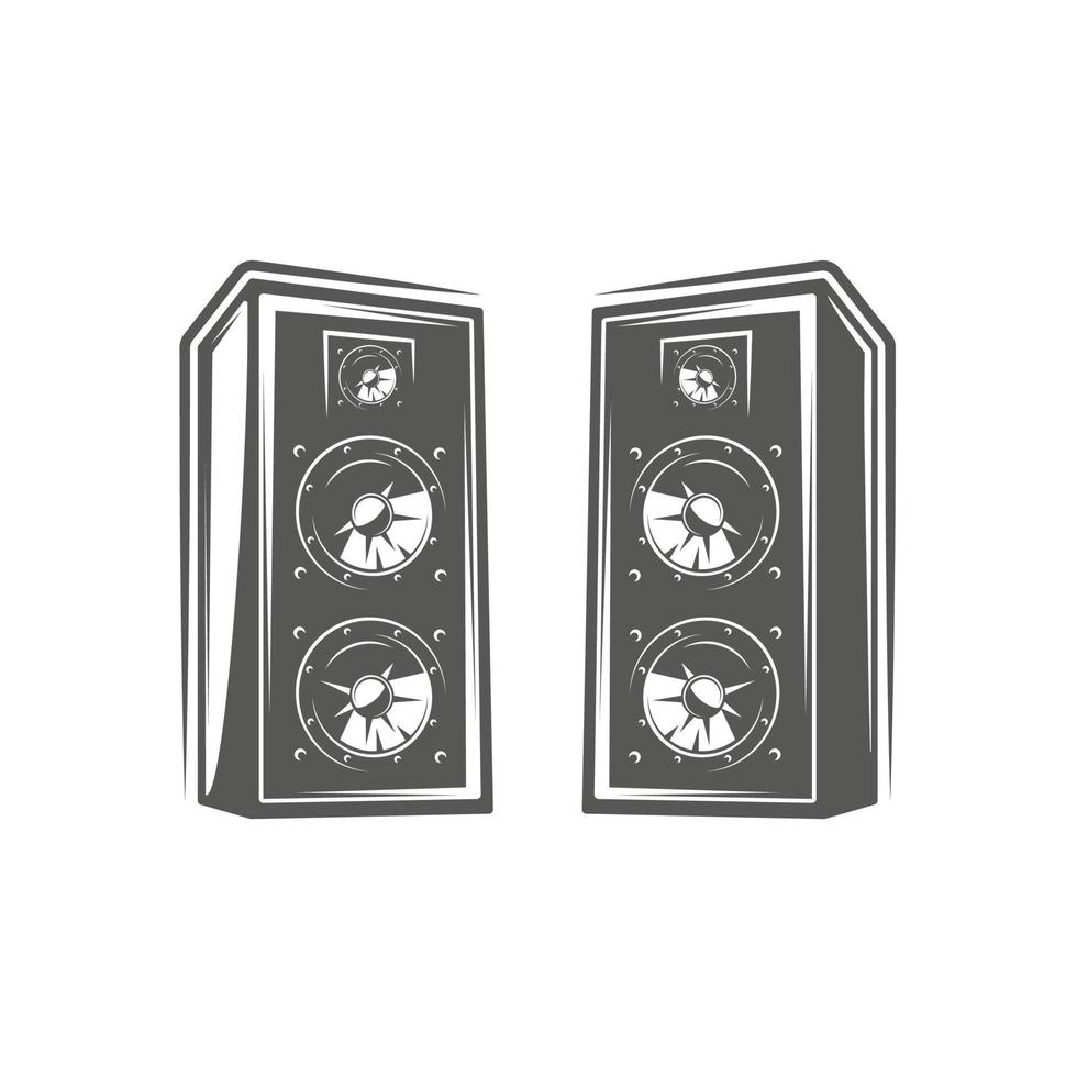Studio speakers isolated on a white background vector