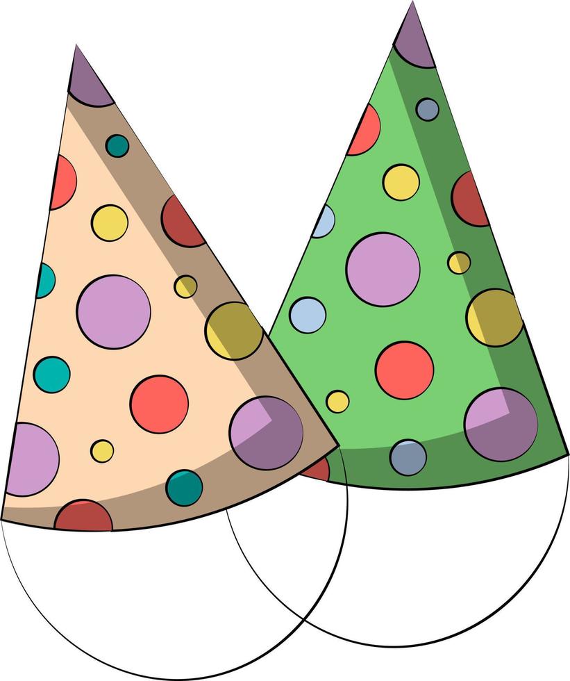 Single element Holiday Cap. Draw illustration in color vector