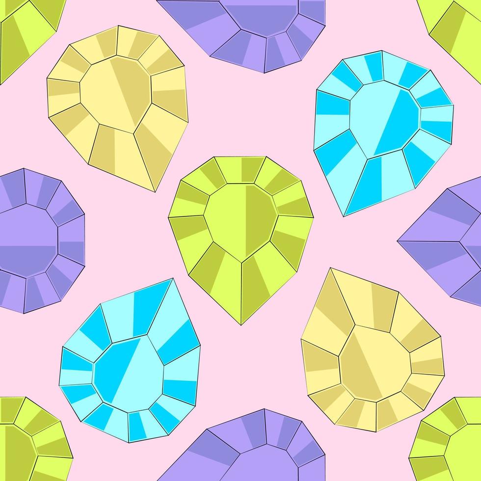 Seamless vector pattern with color little diamond