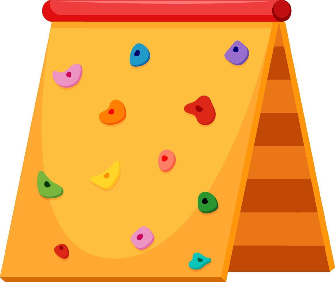 Children climbing wall on white background vector