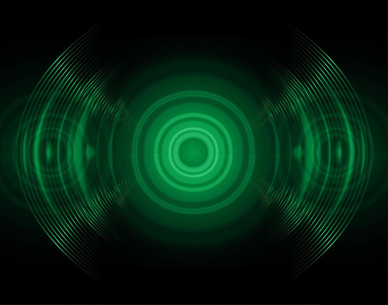 Sound waves oscillating dark light vector
