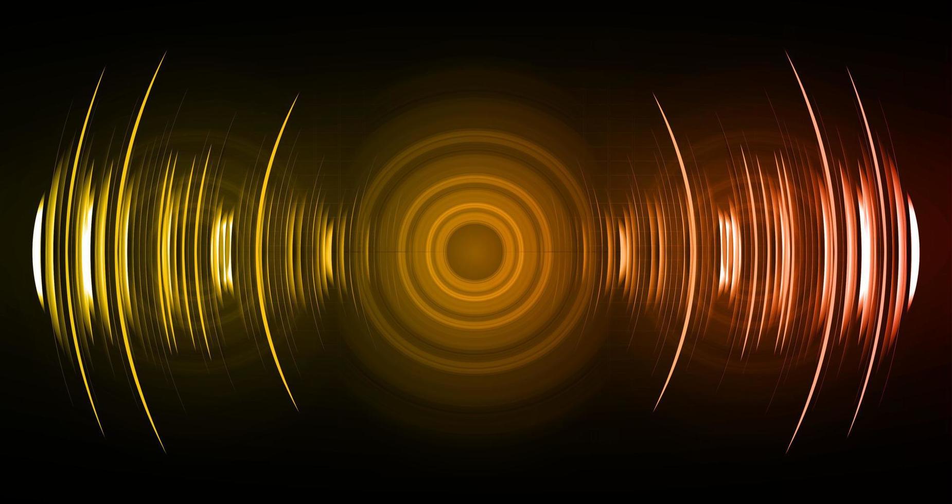 Sound waves oscillating dark light vector