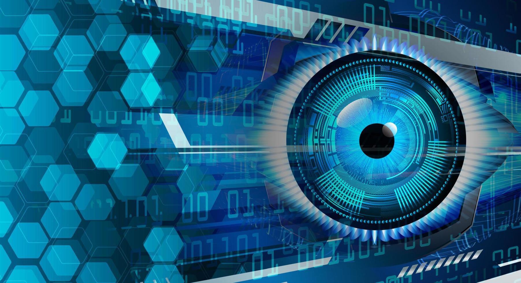 eye cyber circuit future technology concept background vector