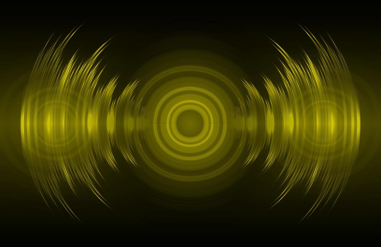 ondas de sonido oscilando luz oscura vector