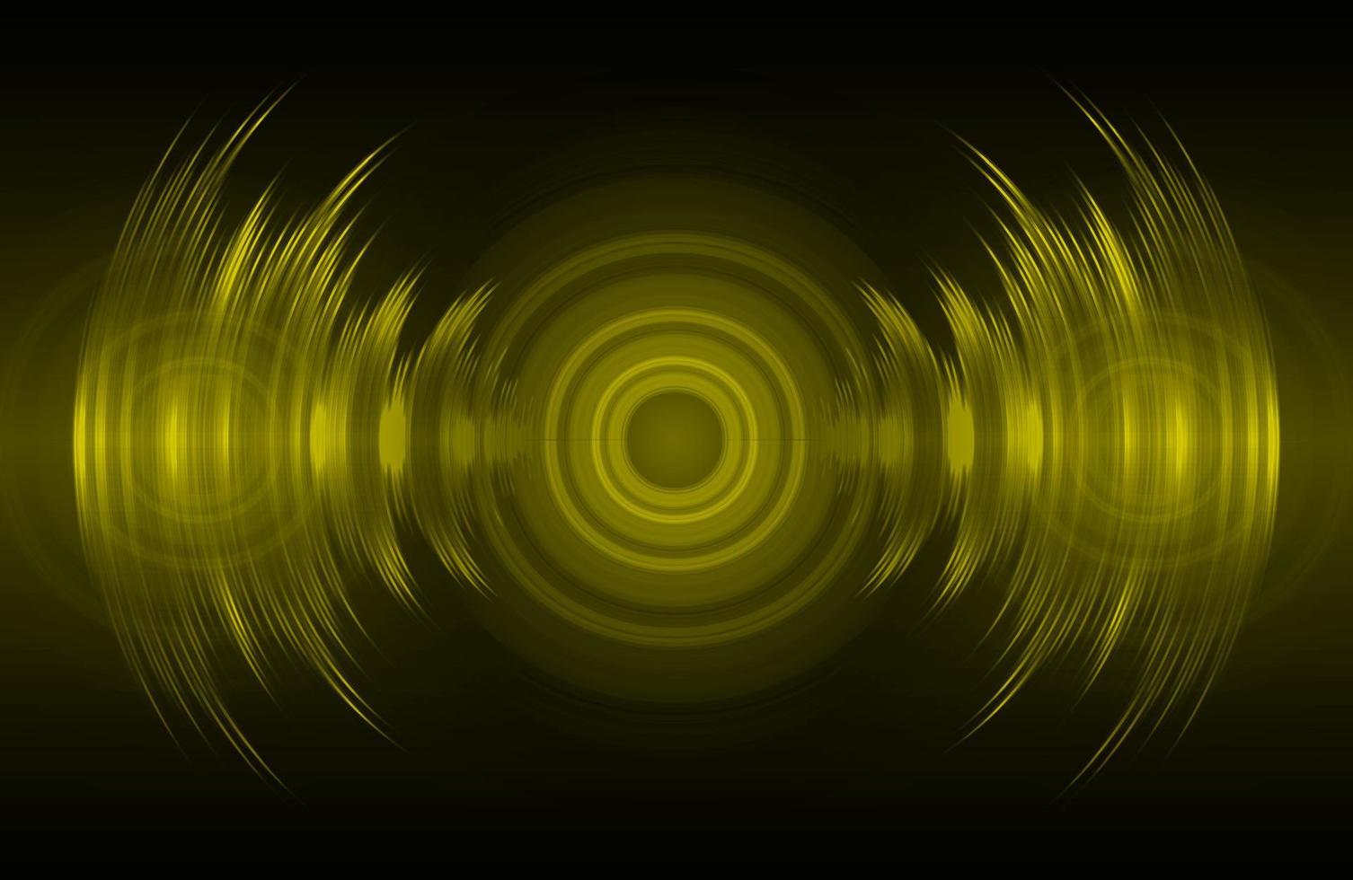 ondas de sonido oscilando luz oscura vector