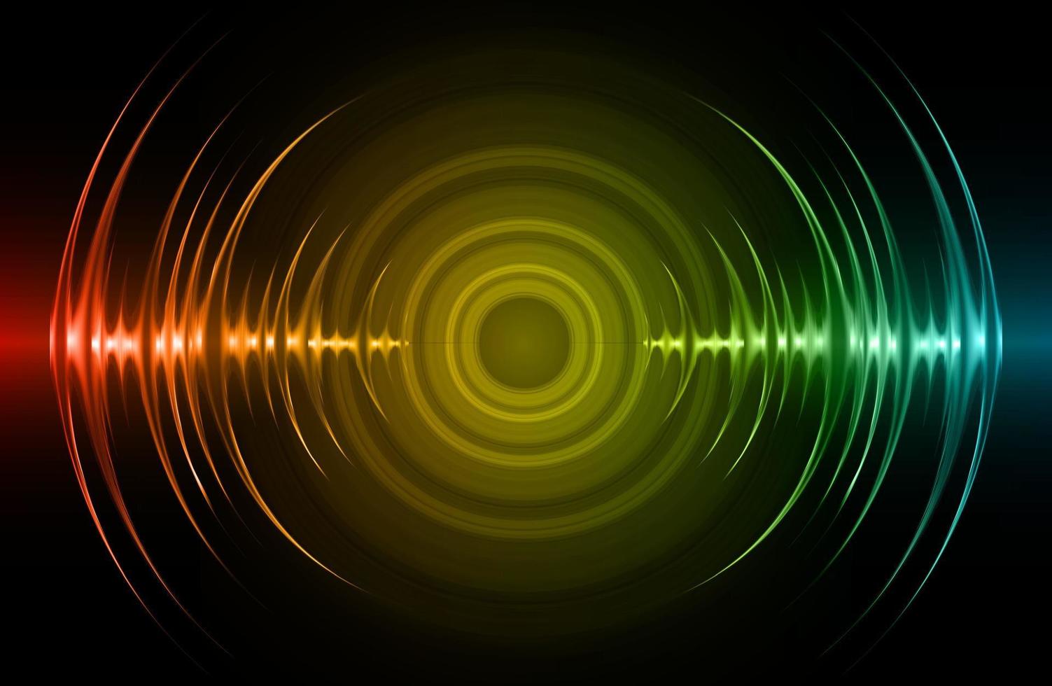 Sound waves oscillating dark light vector