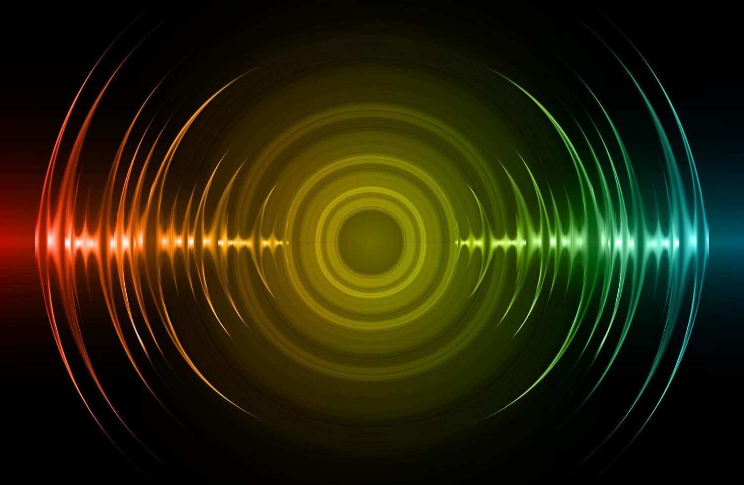 Sound waves oscillating dark light vector