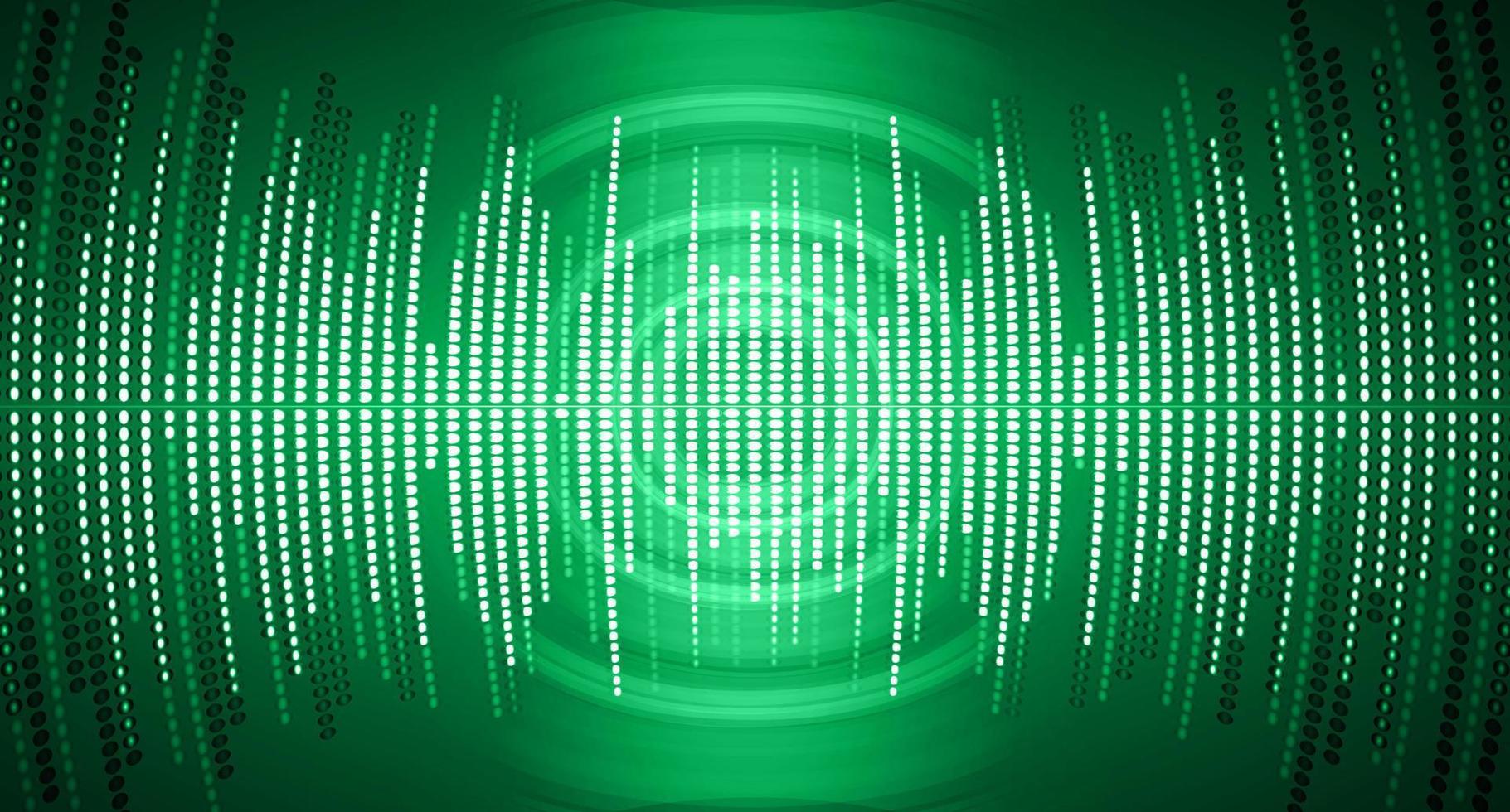 Sound waves oscillating dark light vector