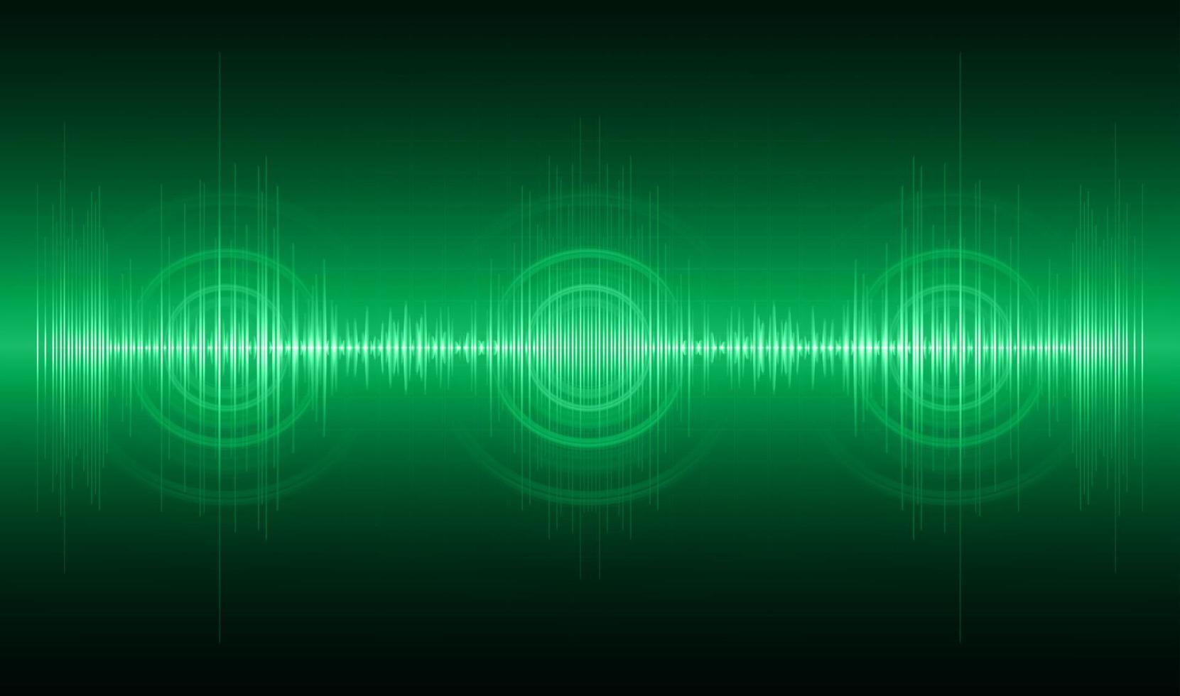 Sound waves oscillating dark light vector