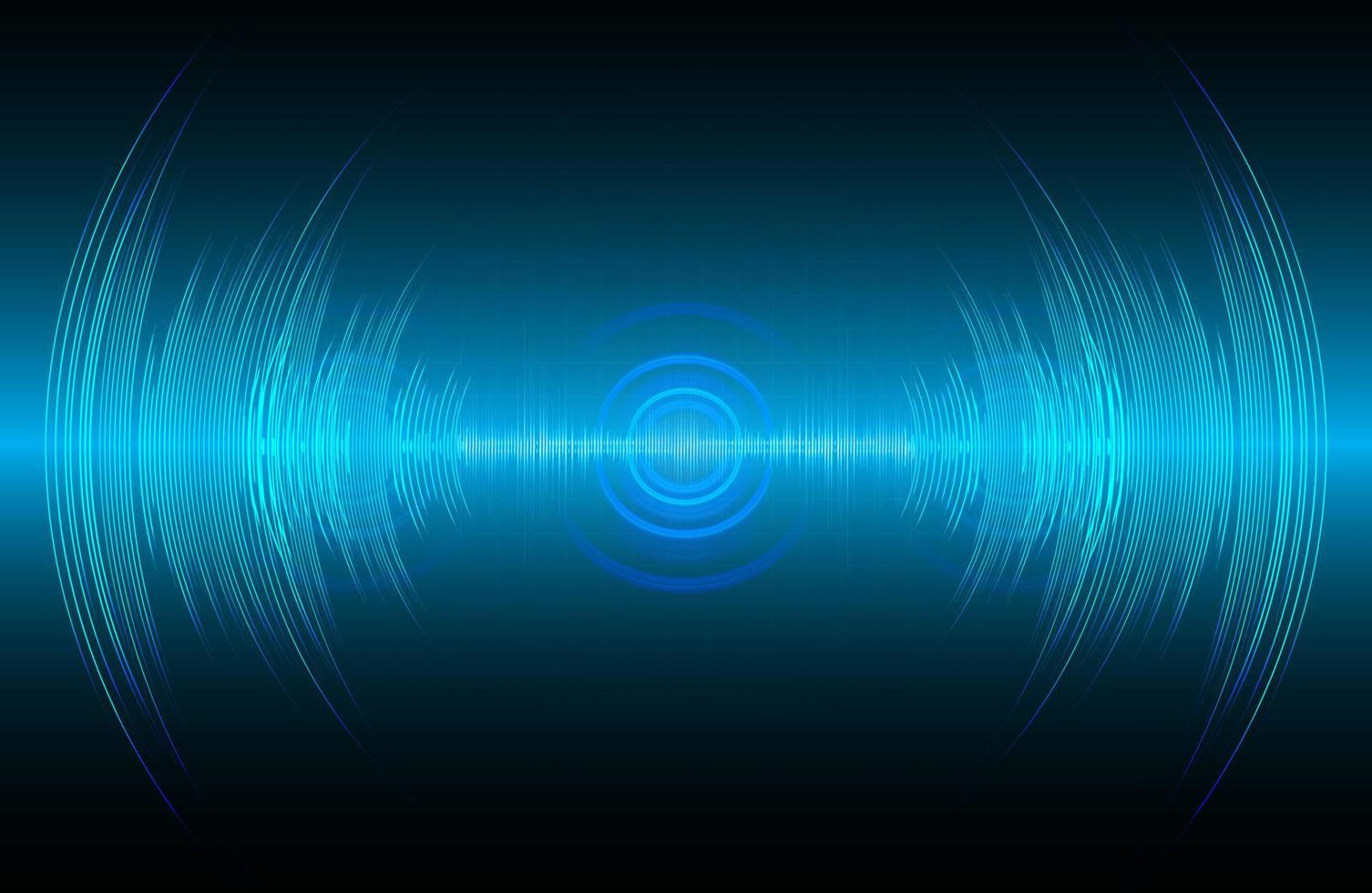 Sound waves oscillating dark light vector