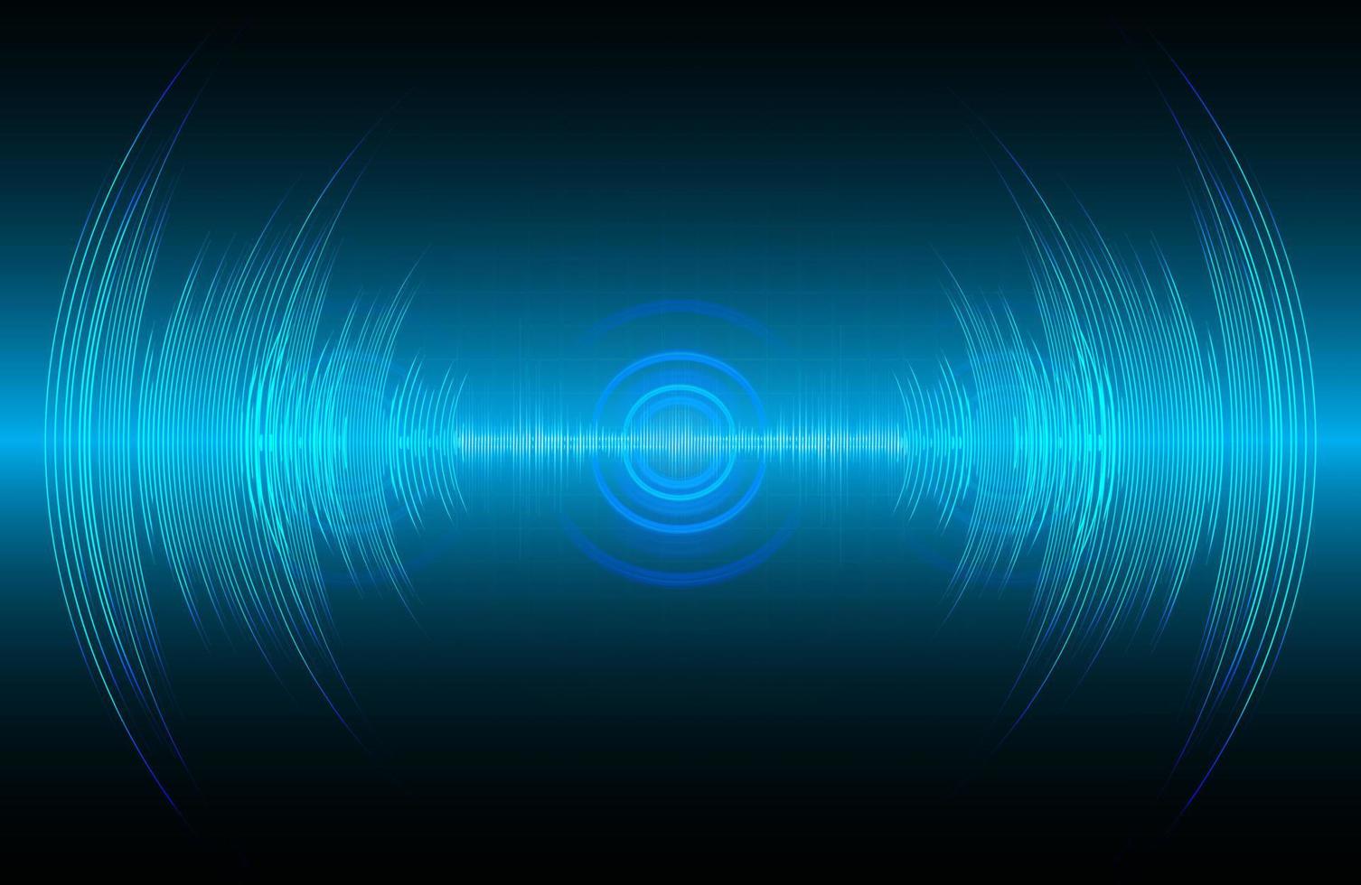 Sound waves oscillating dark light vector