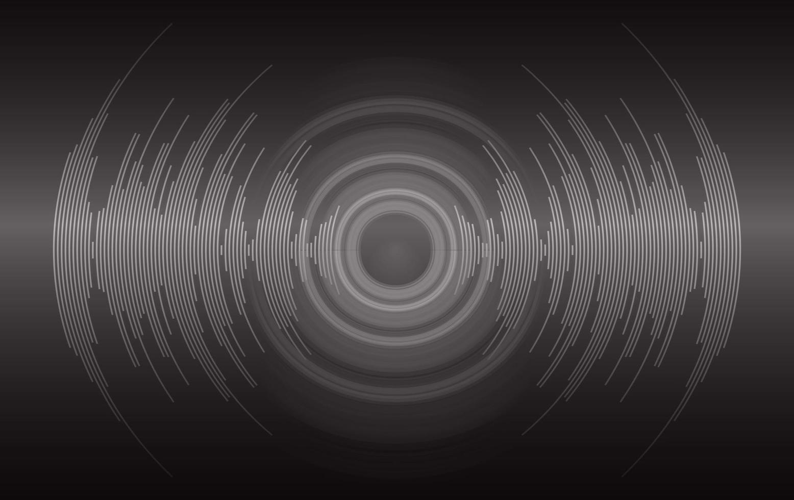 Sound waves oscillating dark light vector