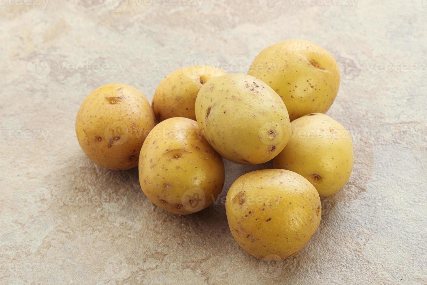 Raw small organic baby potato photo