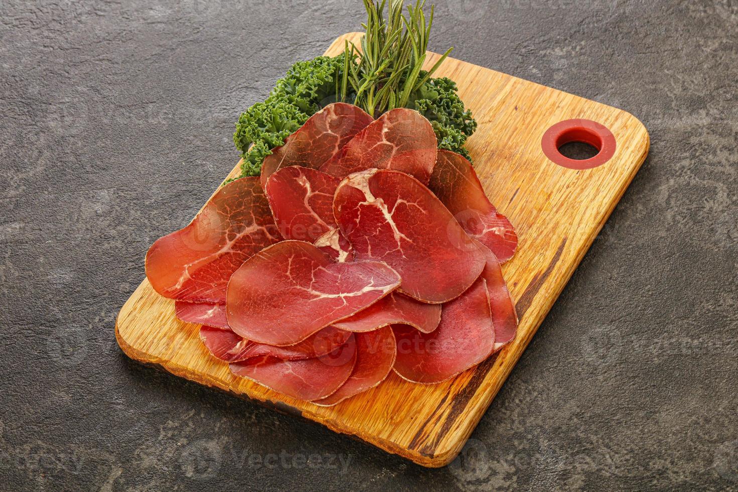 Italian cuisine - bresaola di Milano photo