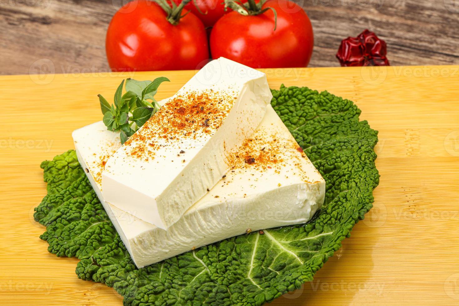 Greek Feta cheese for salad photo