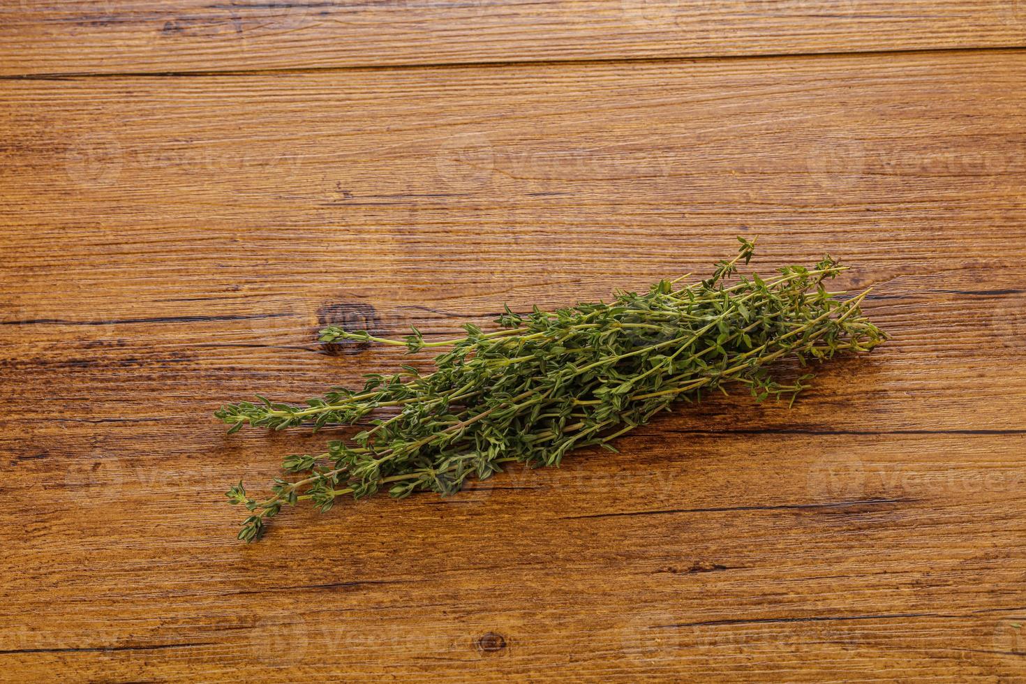 Fresh aroma green herb Thyme seasoning photo