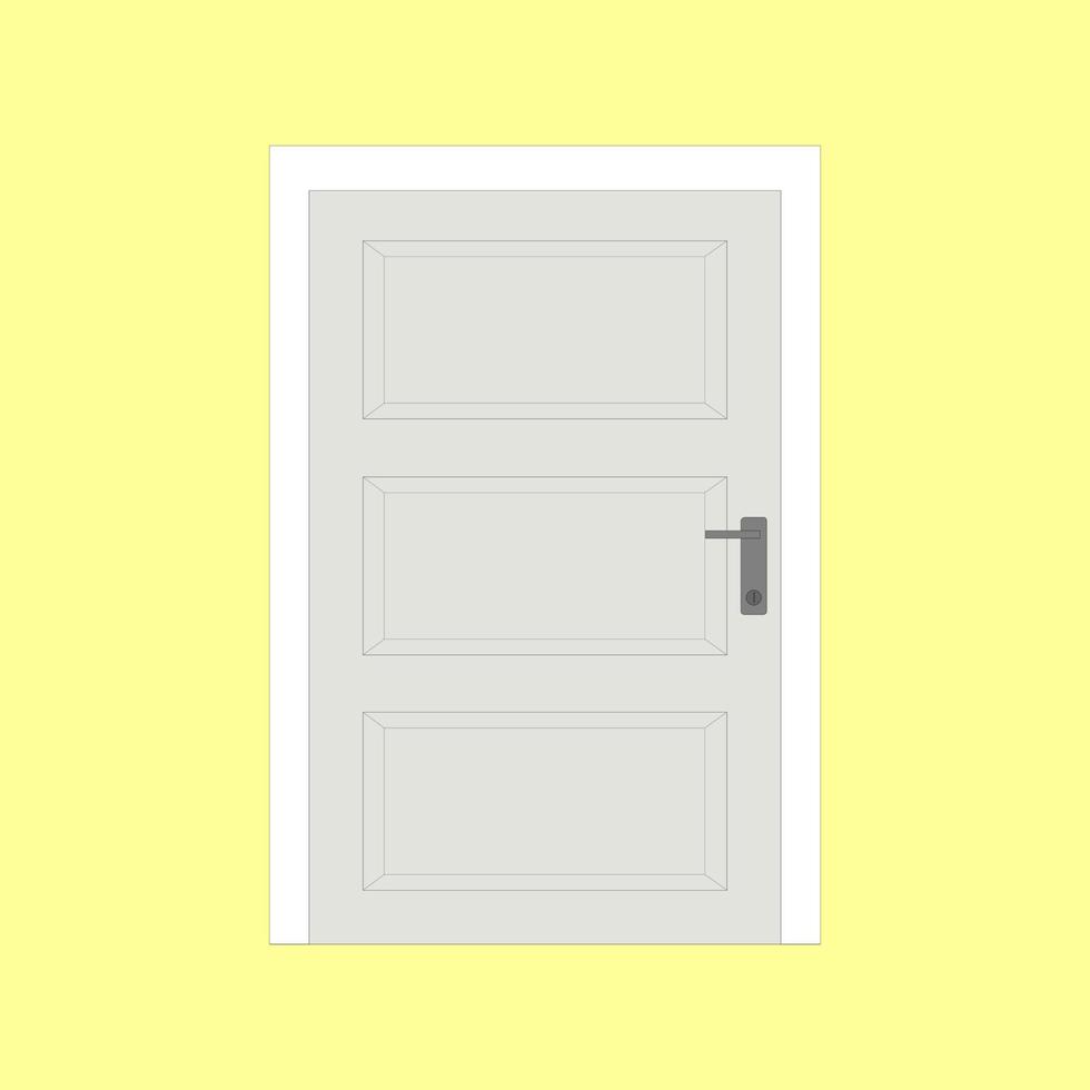 Gray Door illustration Vector