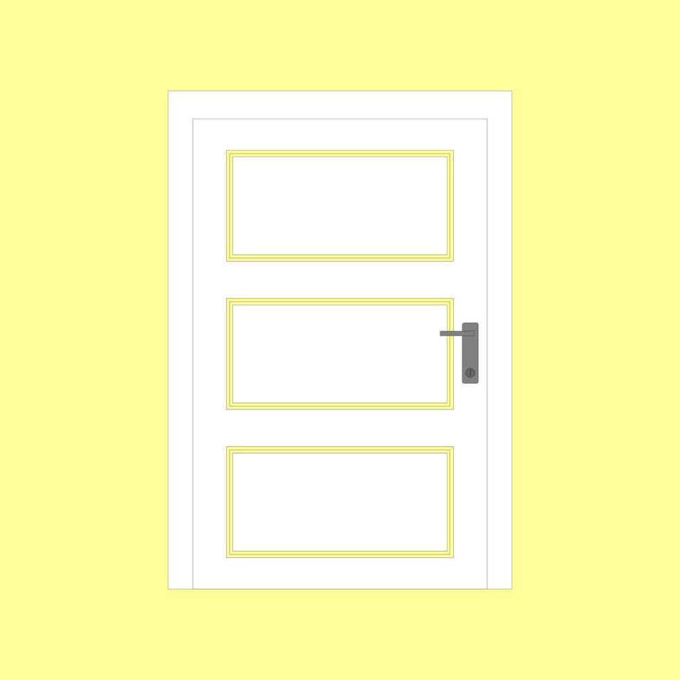 White Door illustration Vector