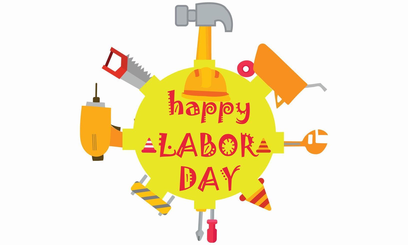 Happy Labor Day Vector Illustration Design Template