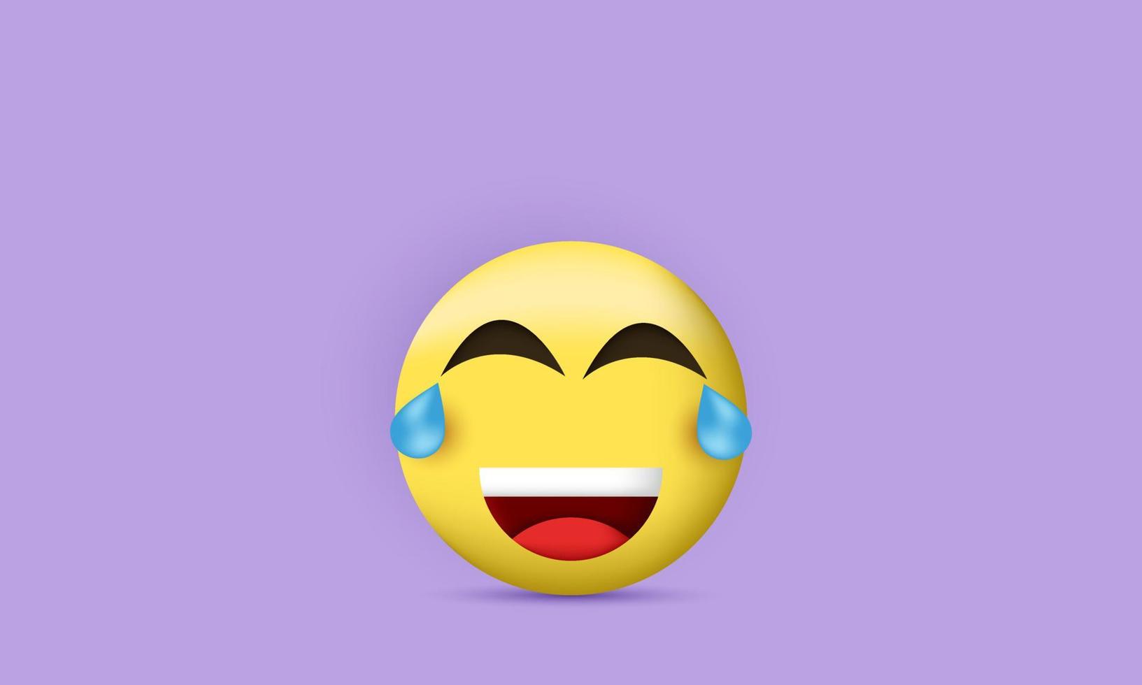 Emoticono emoji 3d se enfrenta a expresiones flotantes ilustración vectorial de redes sociales vector