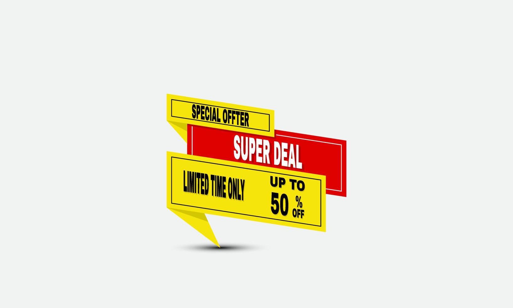 modern sale banner colorful super special offter illustration vector