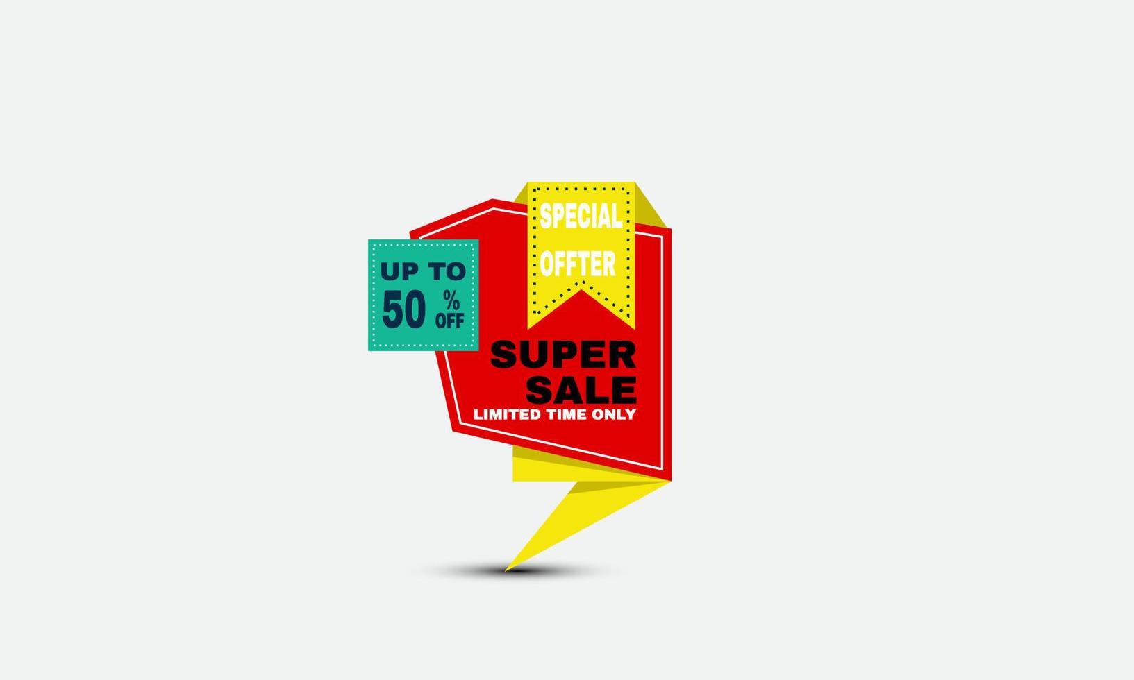 stock vector modern design sale banner colorful super special offter illustration
