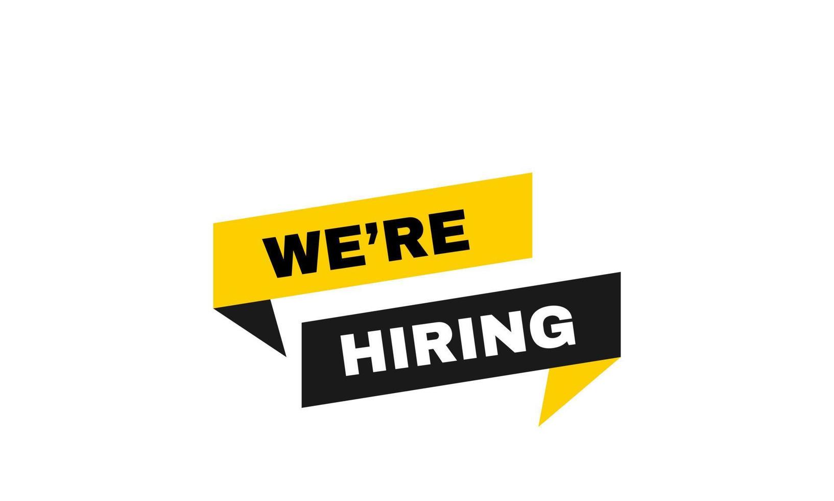 we hiring isolated vector icon paper isolated on