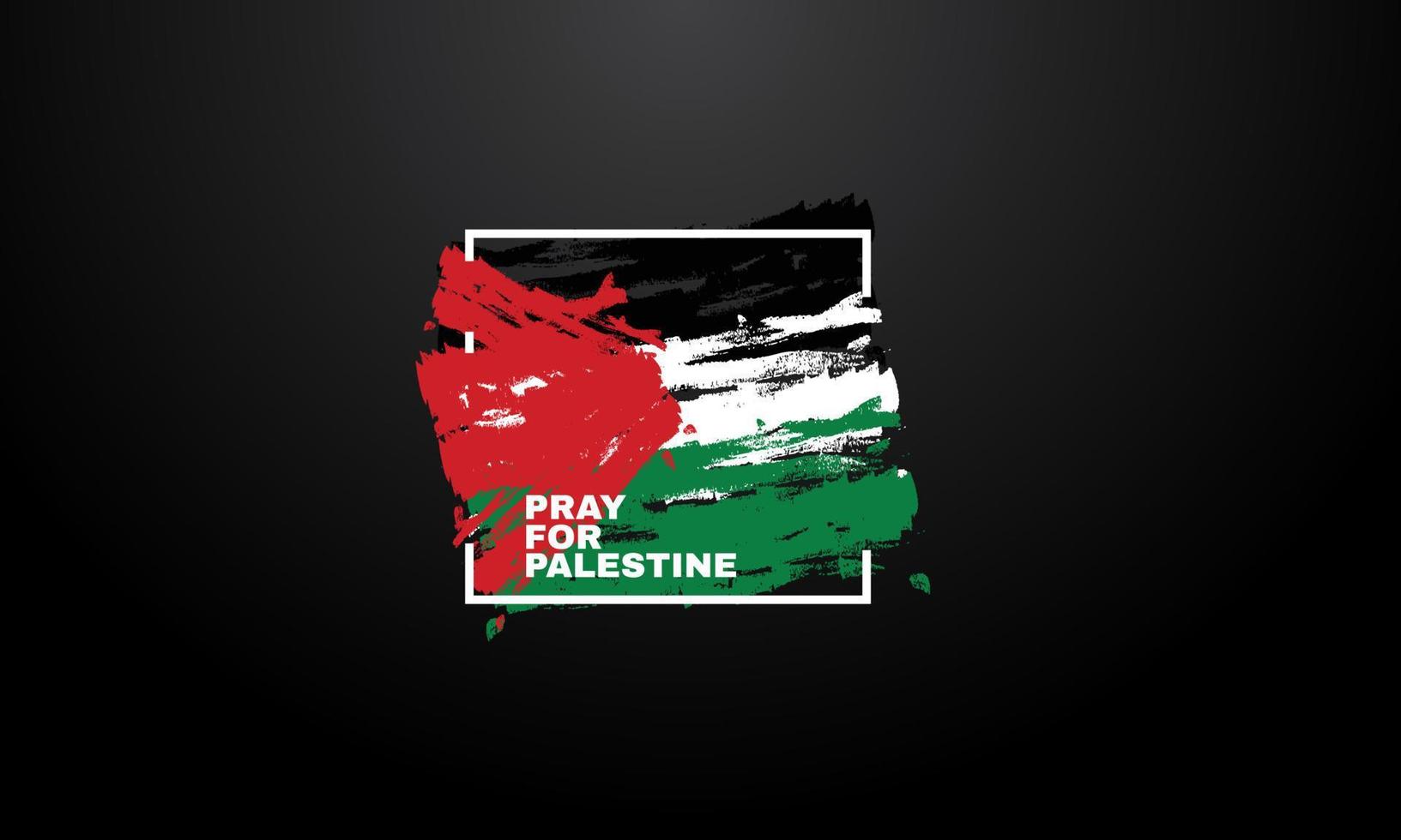 flag pray palestine vector illustration background