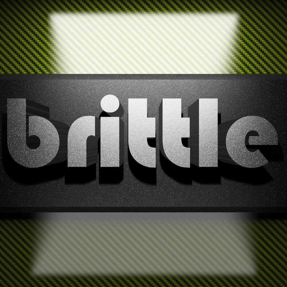 brittle word of iron on carbon 7509000 Stock Photo at Vecteezy