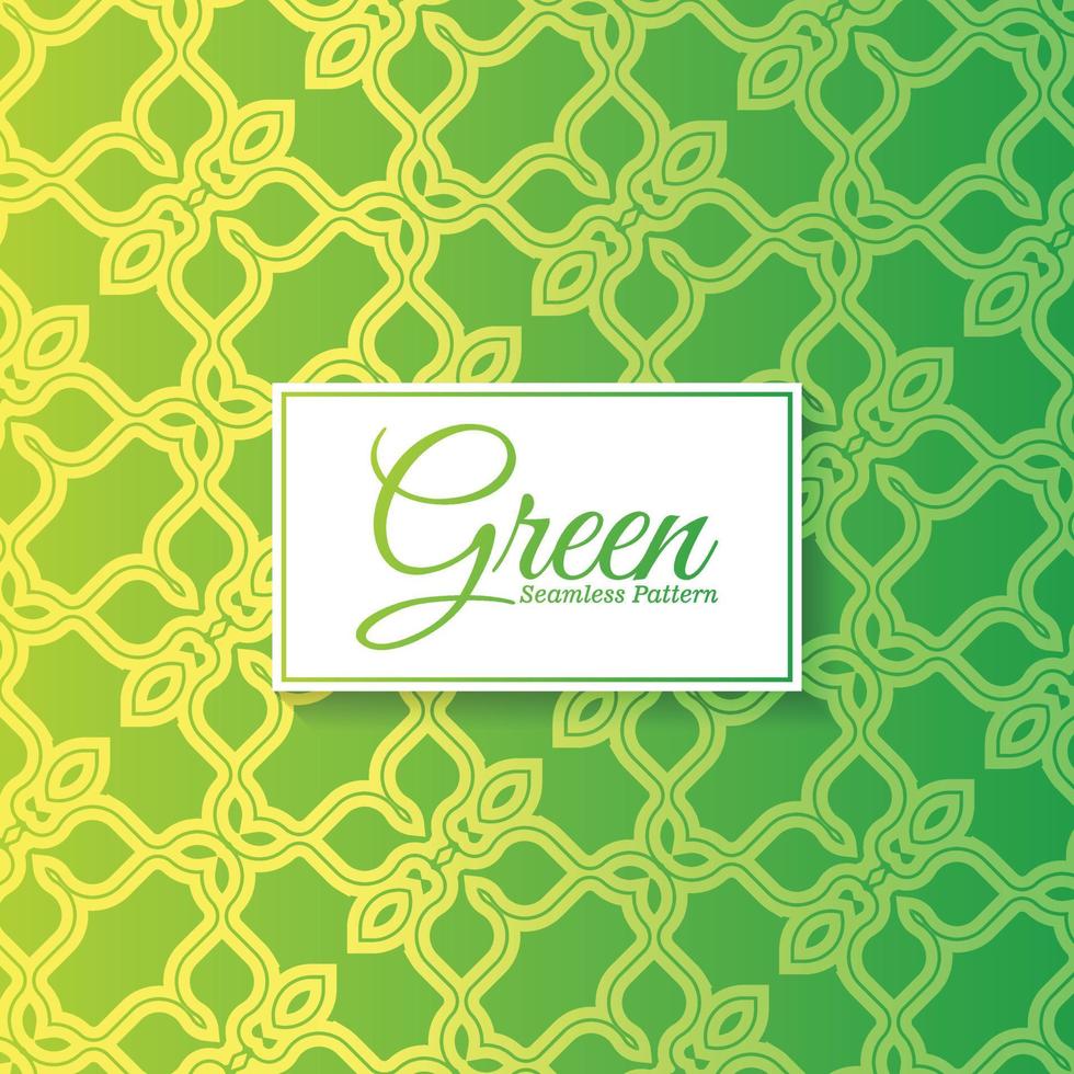 Green abstract geometric pattern design vector