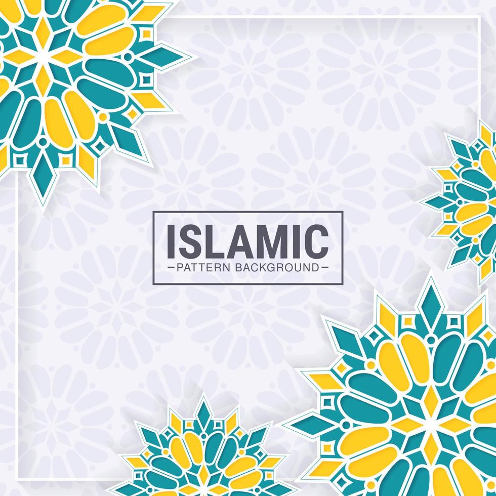 colorful islamic arabic pattern background vector