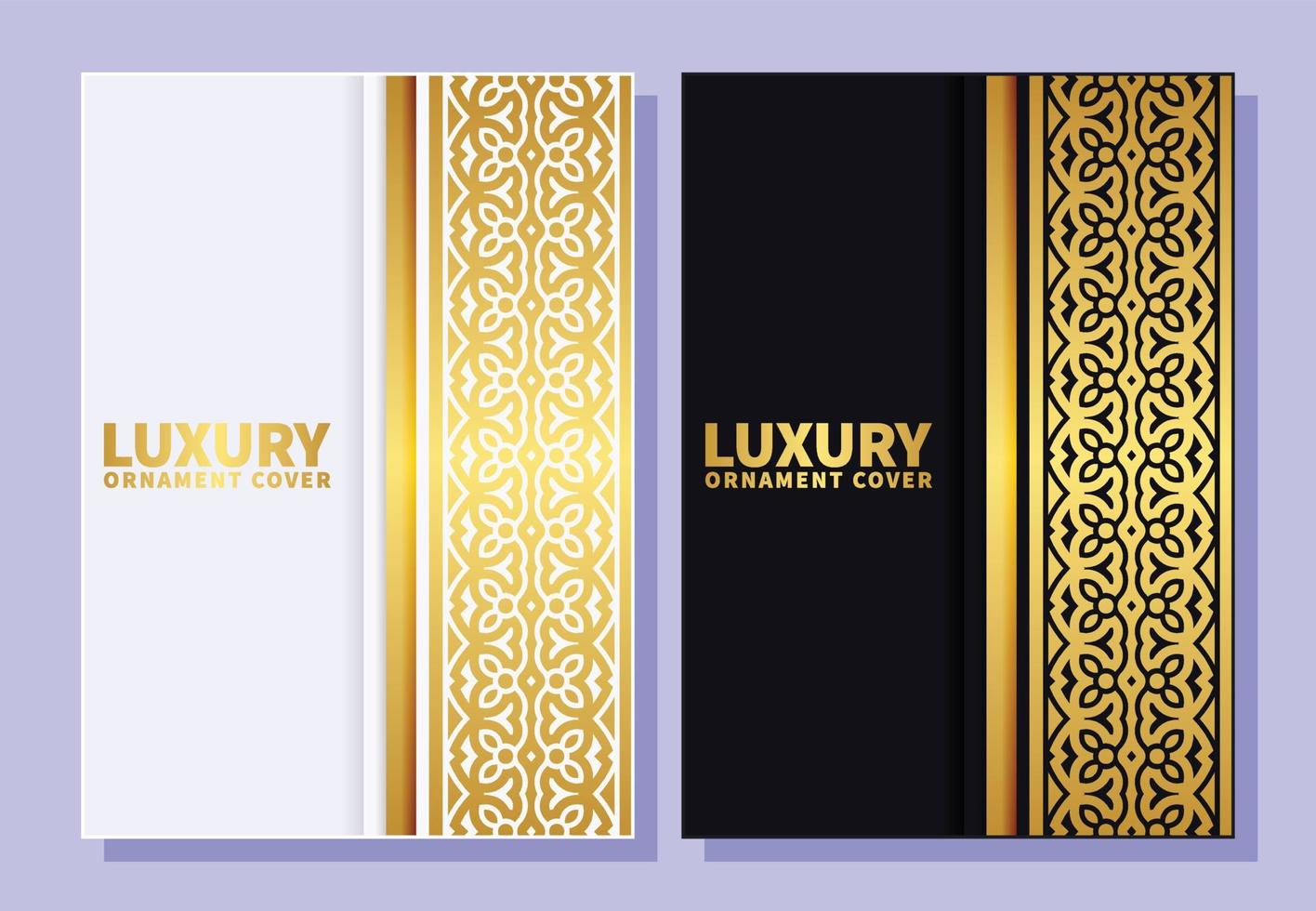 luxury ornament pattern book cover collection vector
