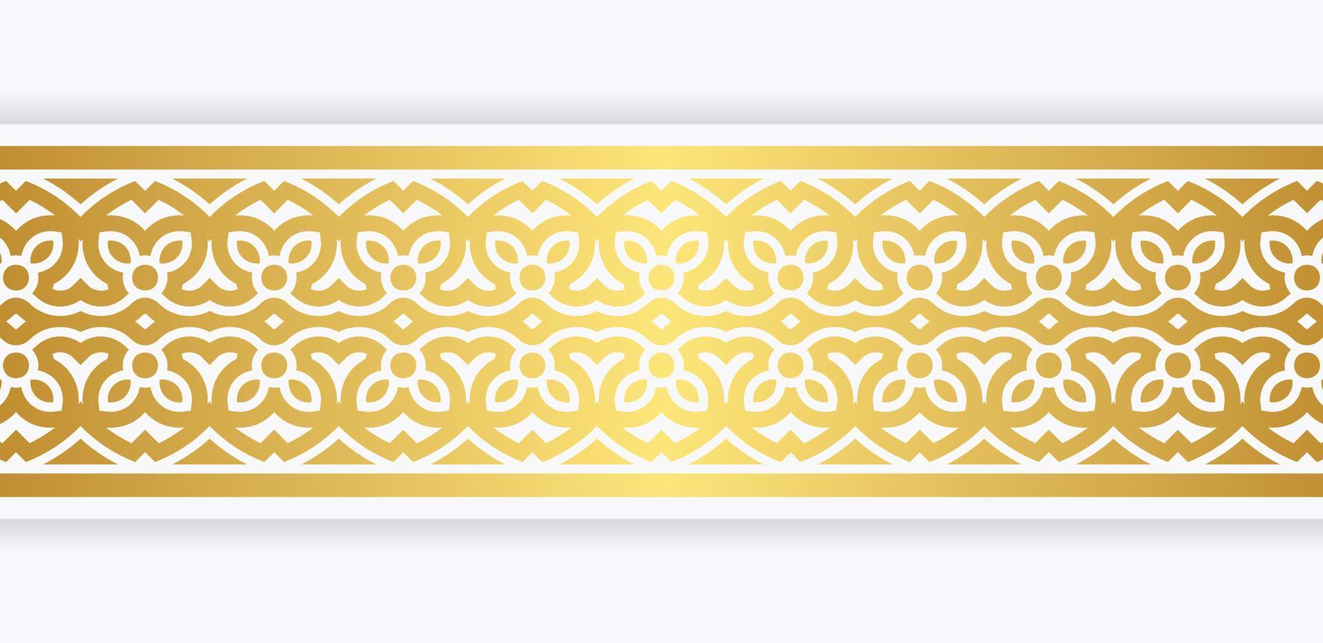 Free Vector, Golden ornamental border