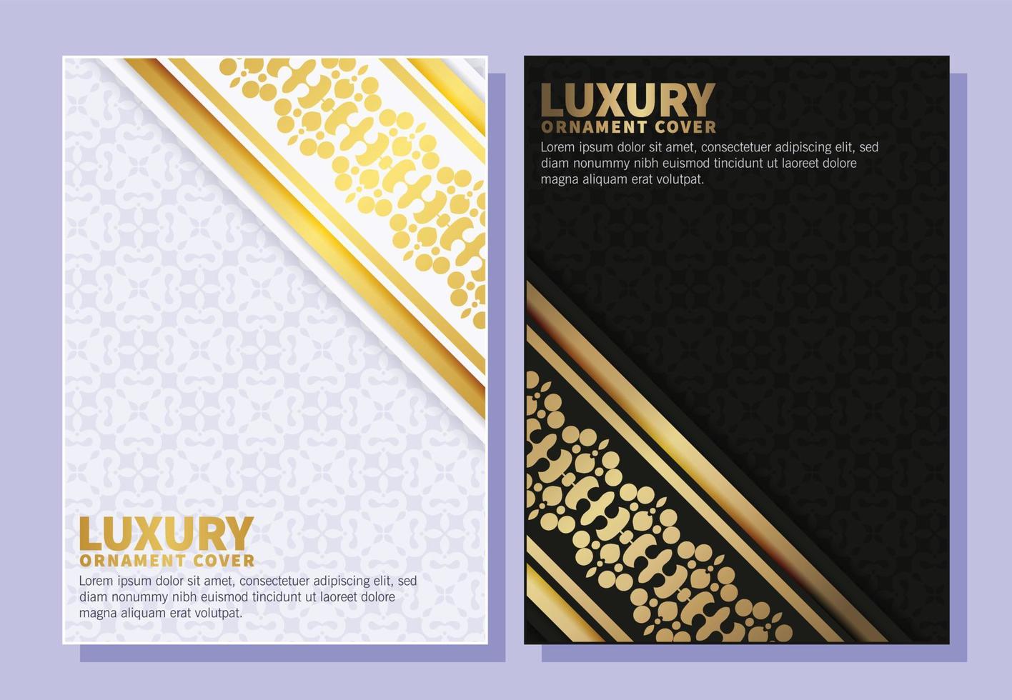 luxury ornament pattern book cover collection vector