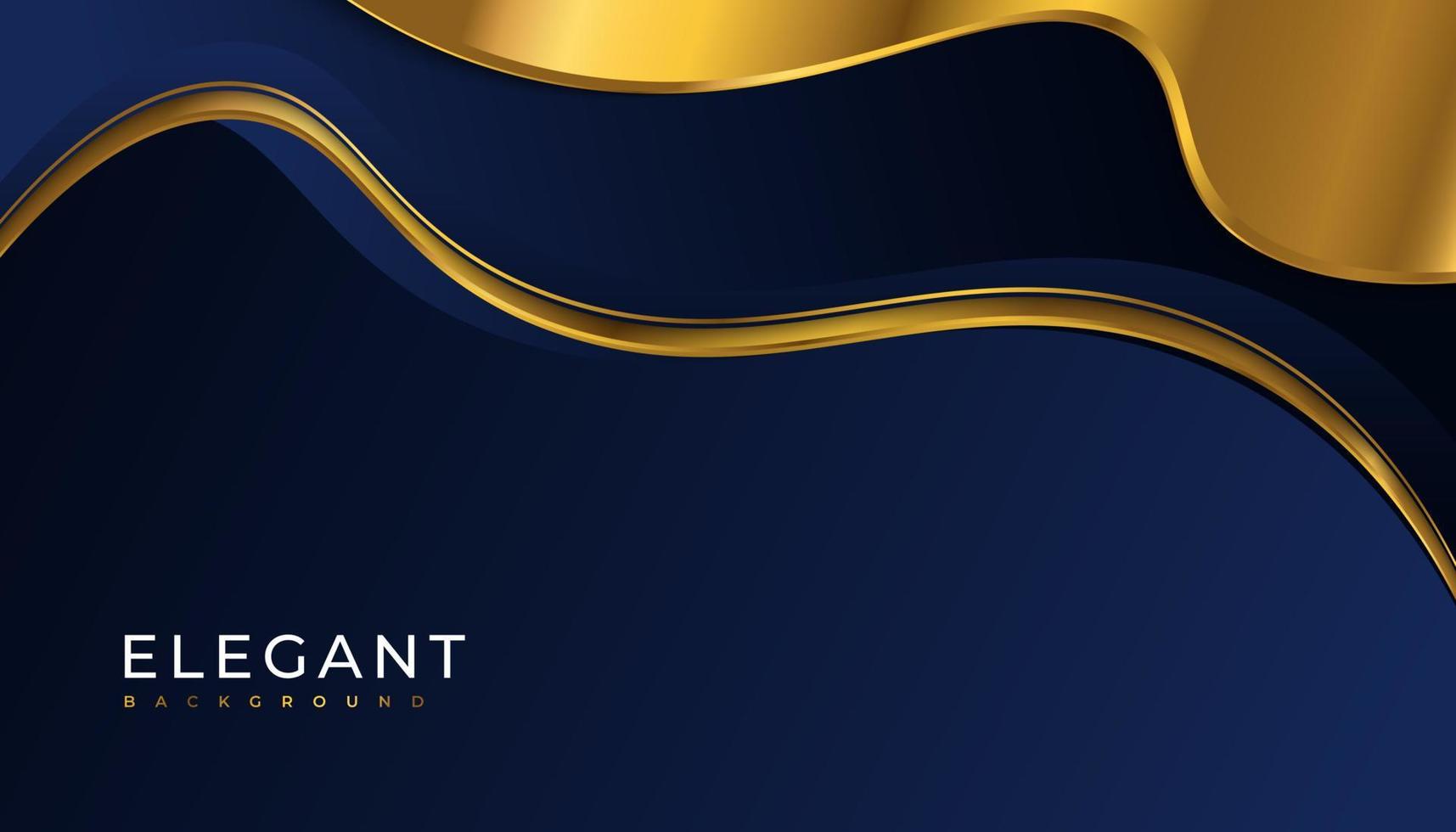 Elegant Premium Blue and Gold Background. Luxury Background for Award, Nomination, Ceremony, Formal Invitation or Certificate Design vector