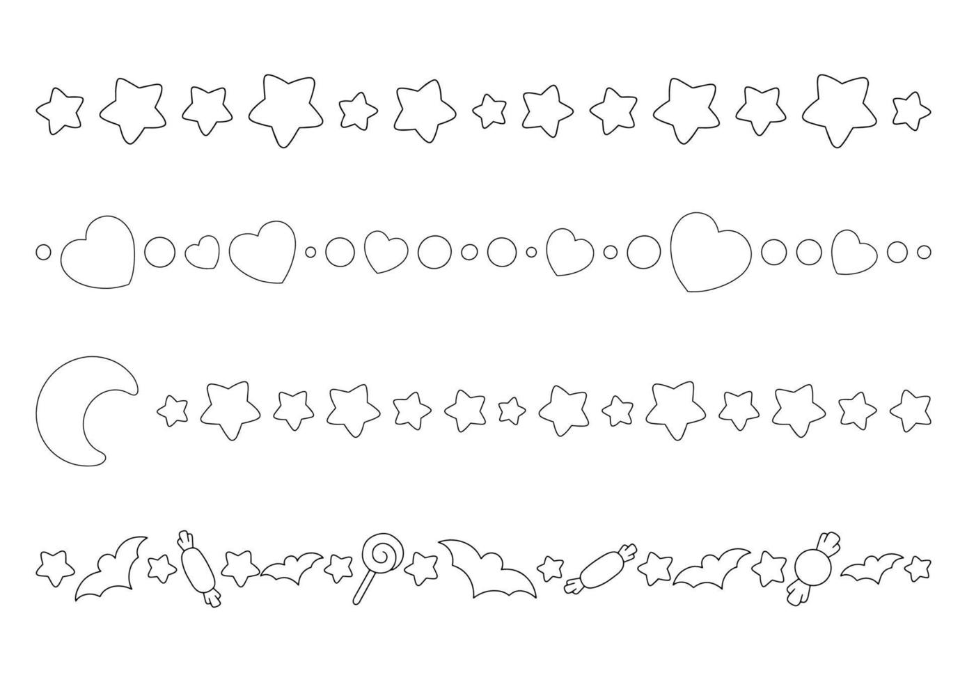 Underlines and text separators. Vector collection. Isolated vector set of borders for text, invitations, cards, books, menu. Design element.