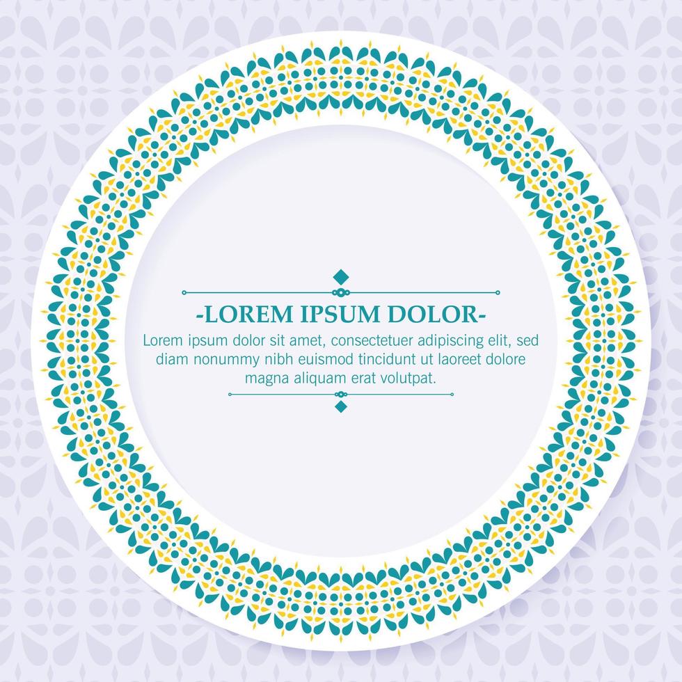 Calligraphy circle ornament frame line vector