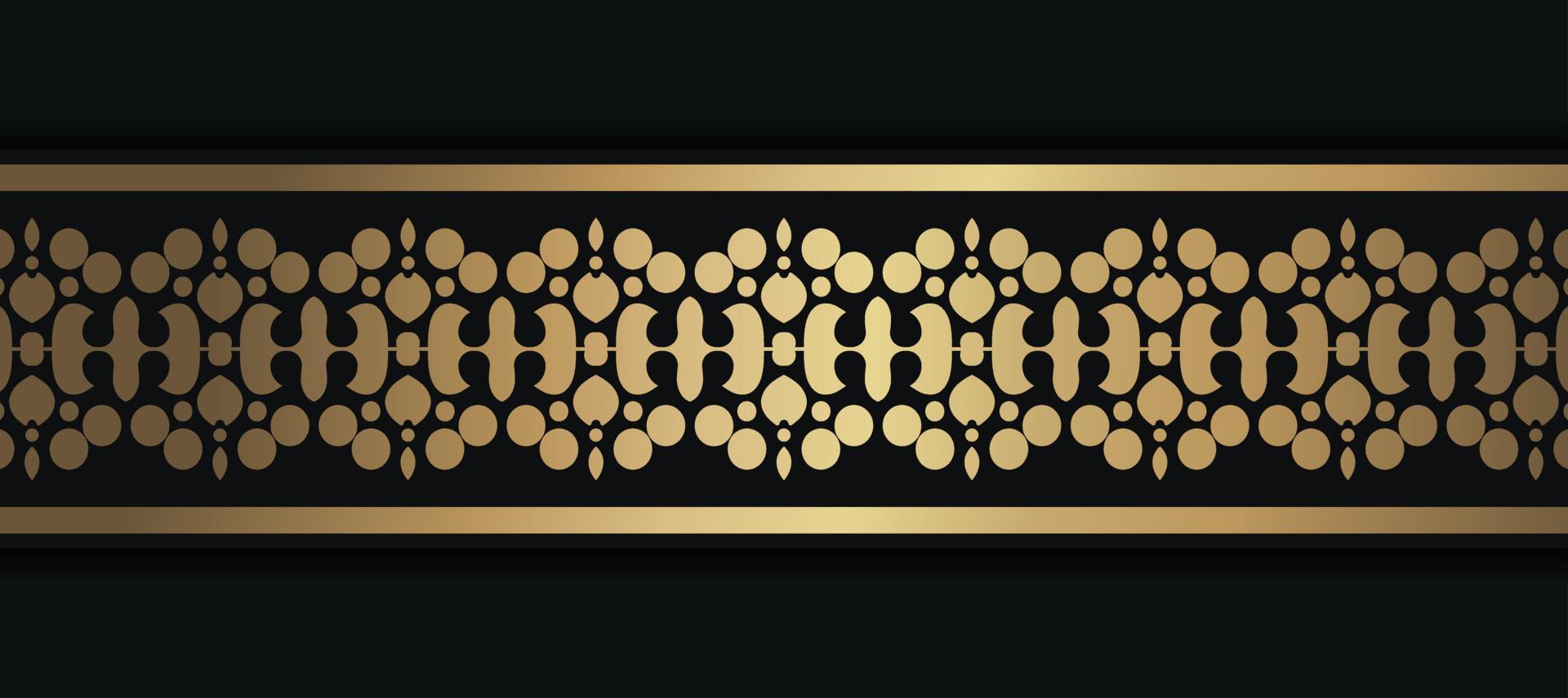 Elegant golden ornamental border template vector