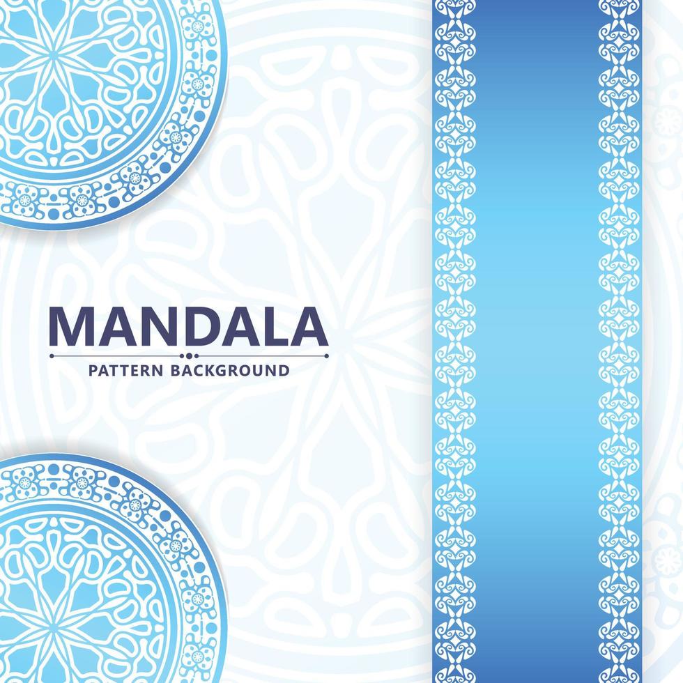 elegant blue gradient mandala background vector
