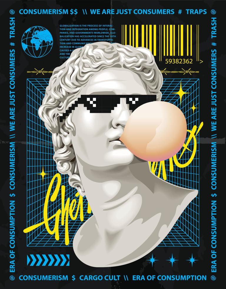 Vaporwave Abstract Design vector