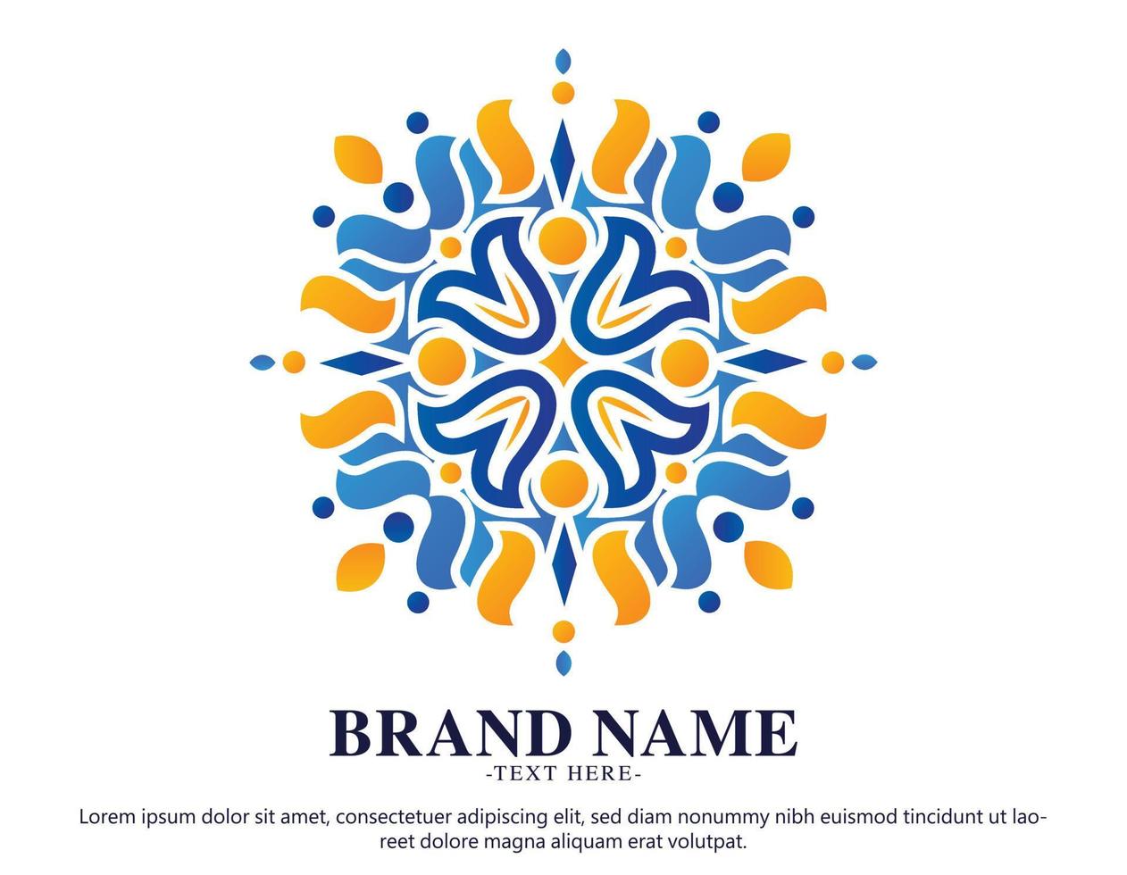Colorful art logo design template vector