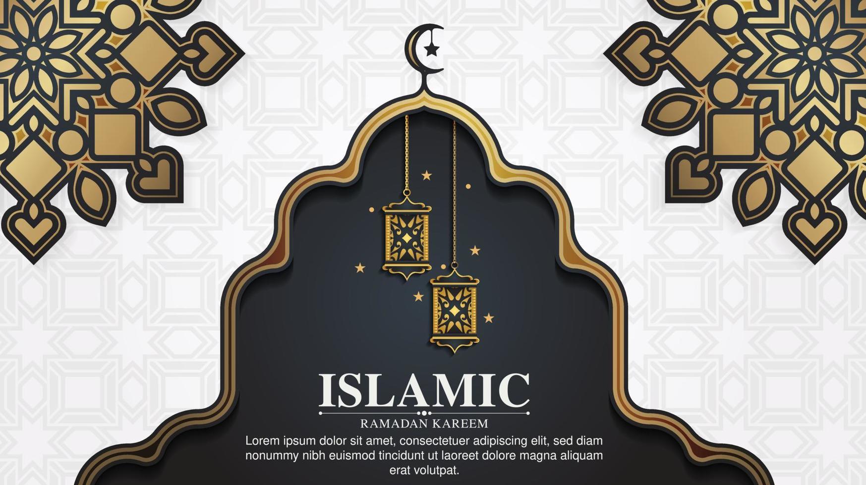 Luxury ramadan kareem background vector