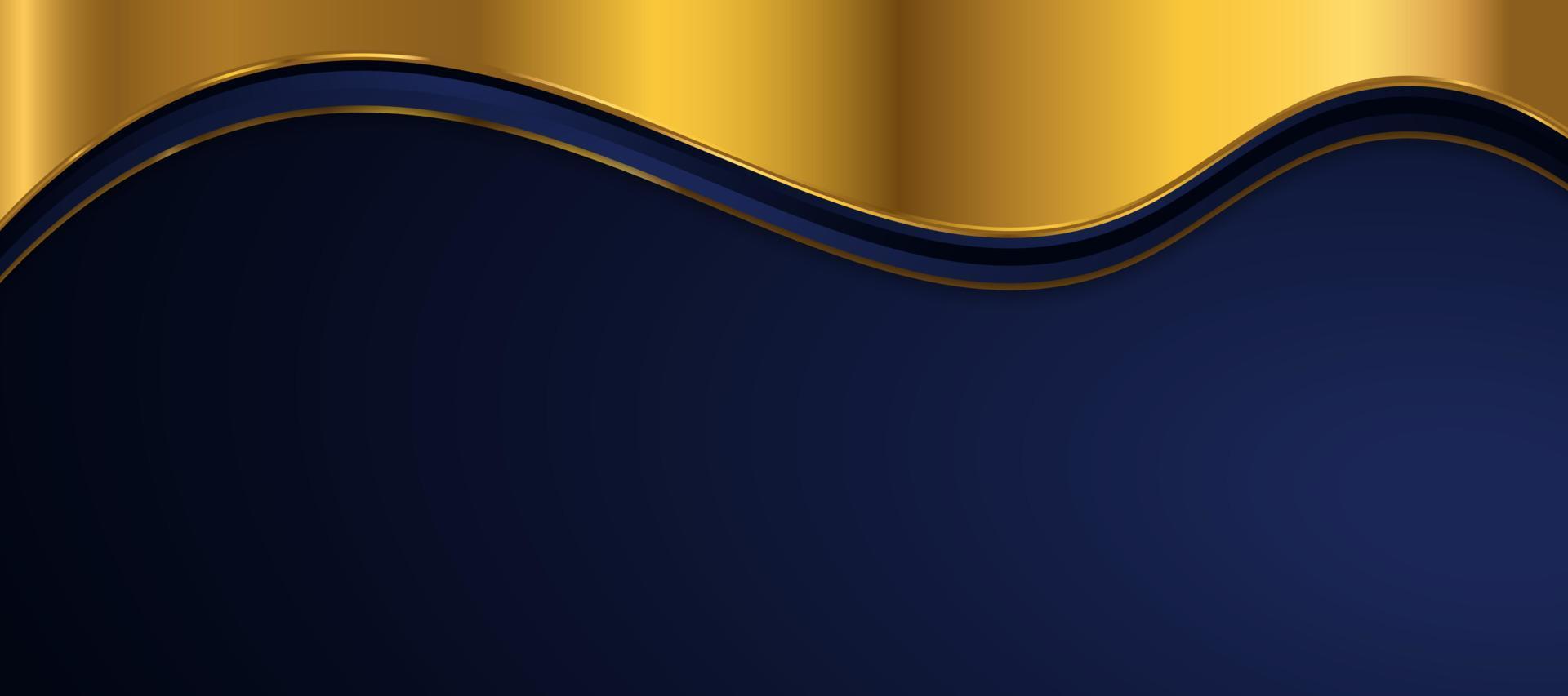 Elegant Premium Blue and Gold Background. Luxury Background for Award, Nomination, Ceremony, Formal Invitation or Certificate Design vector