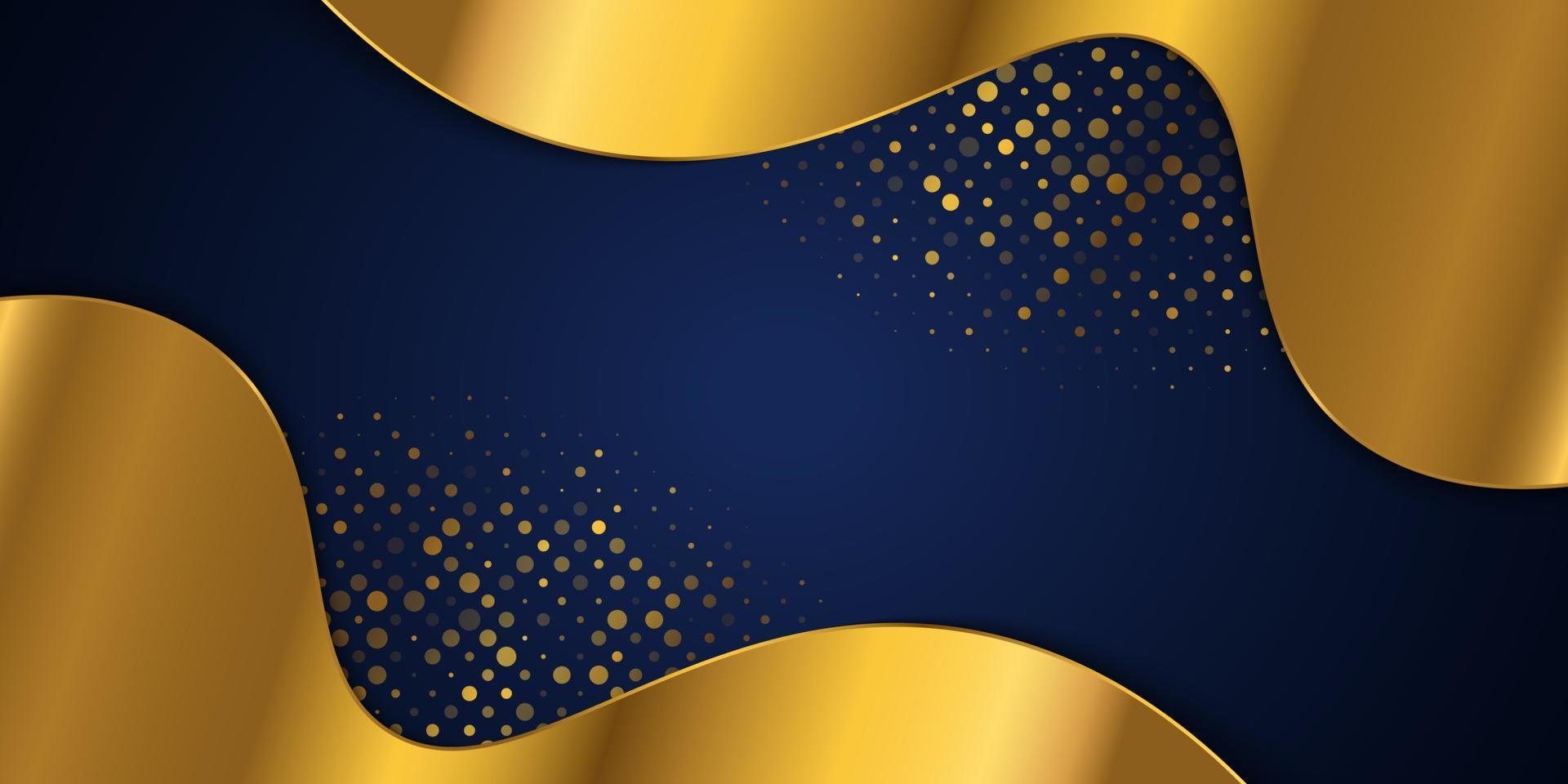 elegante fondo azul y dorado premium. antecedentes de lujo para el diseño de premios, nominaciones, ceremonias, invitaciones formales o certificados vector