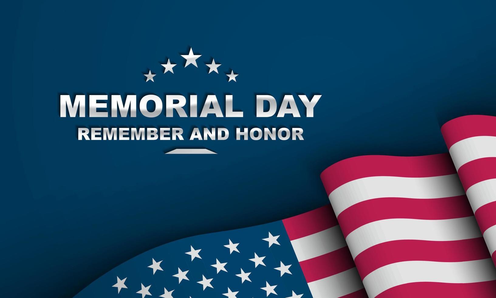 Memorial Day Background Design. Vector Illustration.