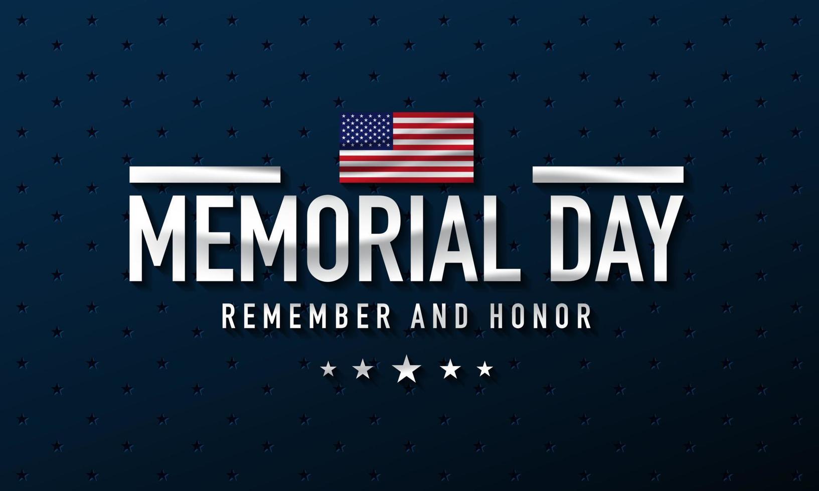 Memorial Day Background Design. Vector Illustration.