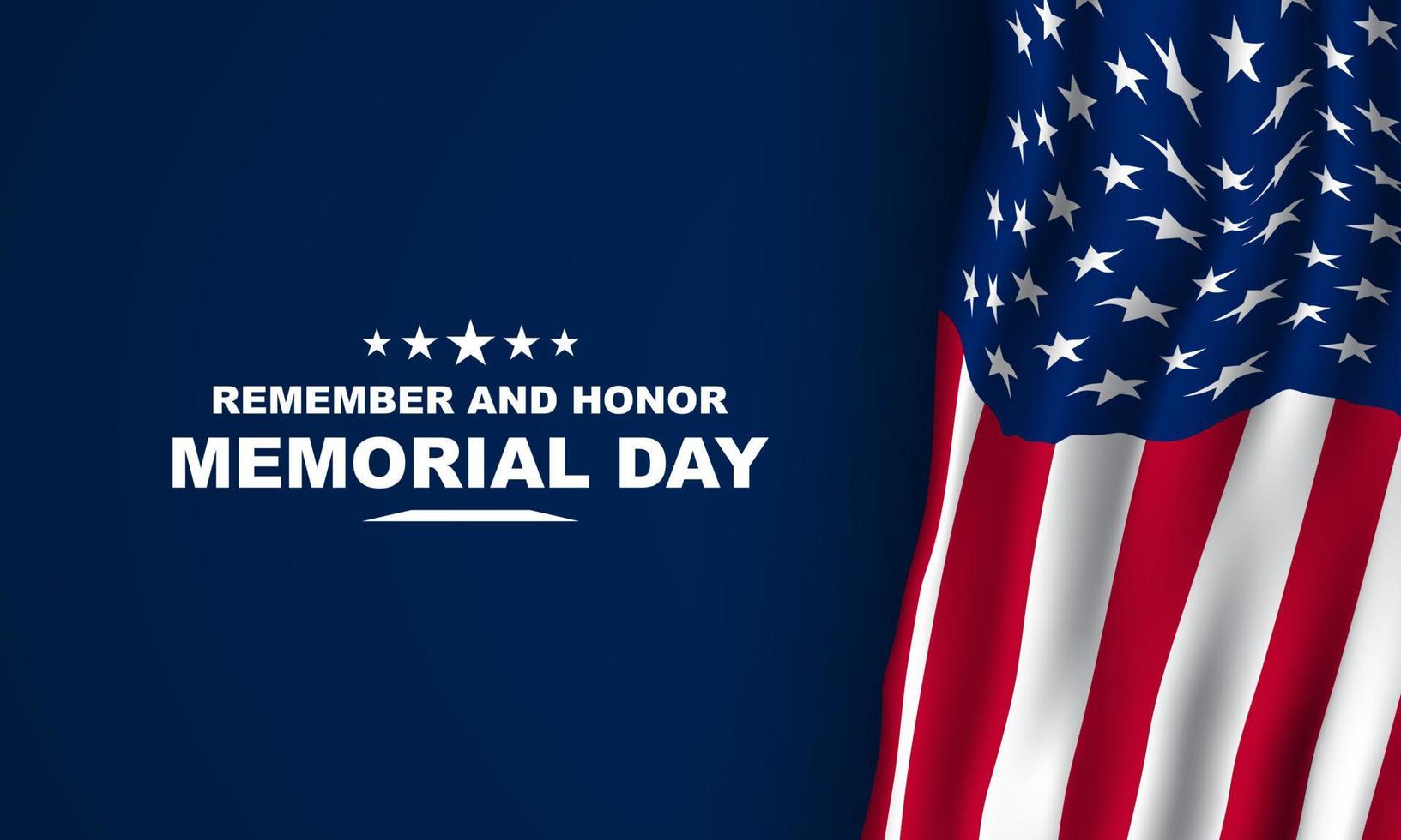 Memorial Day Background Design. Vector Illustration.