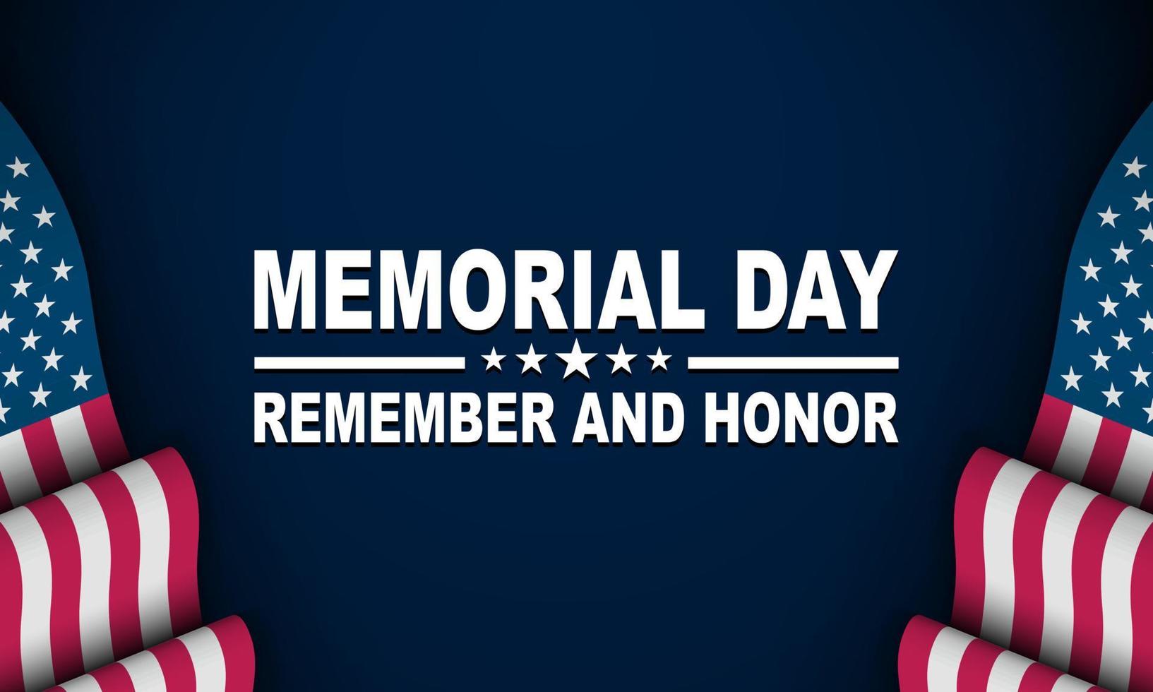 Memorial Day Background Design. vector