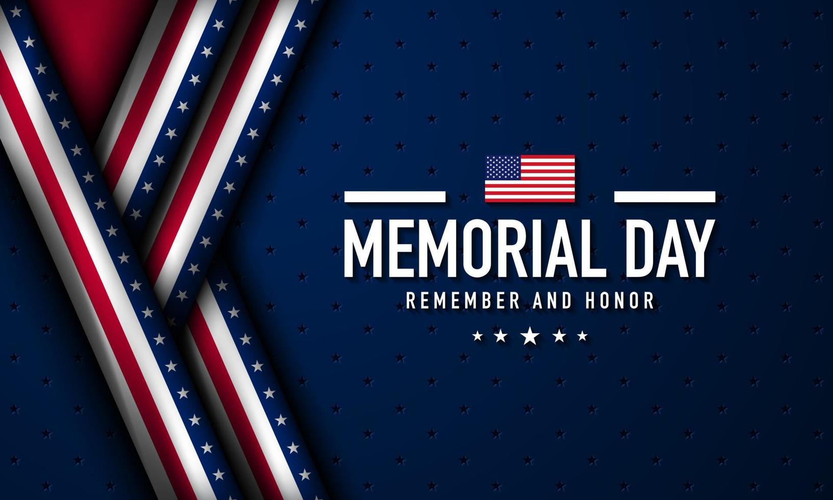 Memorial Day Background Design. vector