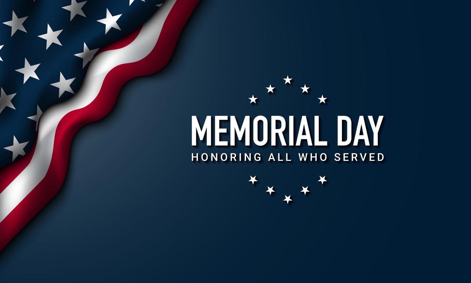 Memorial Day Background Design. vector